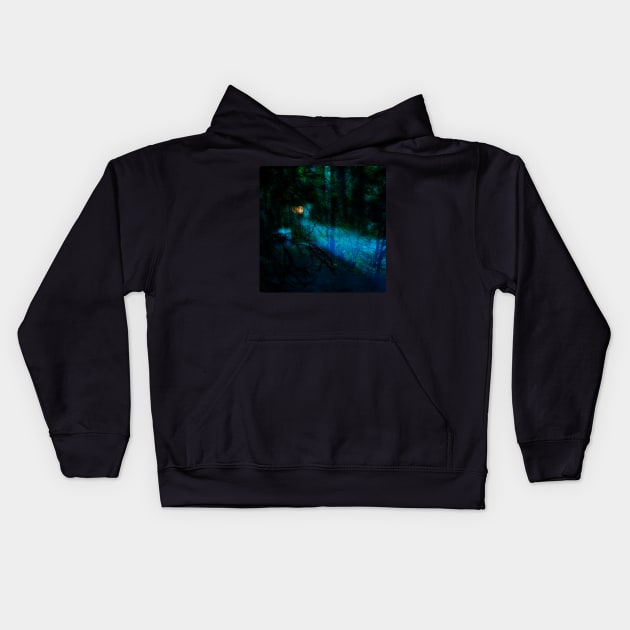 Walk through the forest at night Kids Hoodie by nunachan